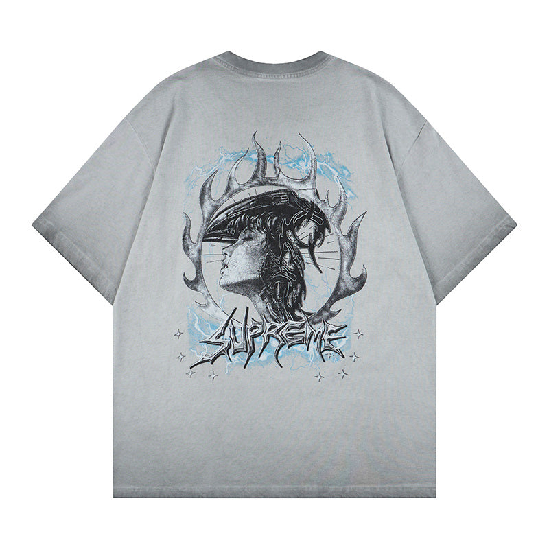 DONOTLOGO "Mechanical Soul" Distressed Graphic Tee - Cyberpunk Metal Typography Print Oversized Streetwear T-Shirt