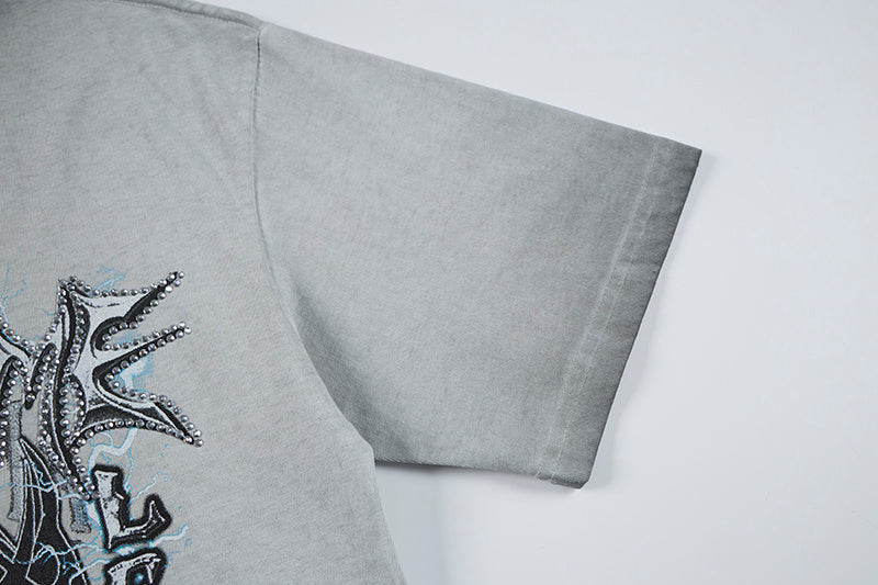 DONOTLOGO "Mechanical Soul" Distressed Graphic Tee - Cyberpunk Metal Typography Print Oversized Streetwear T-Shirt