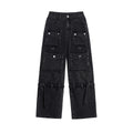 Vintage Washed Zippered Jeans