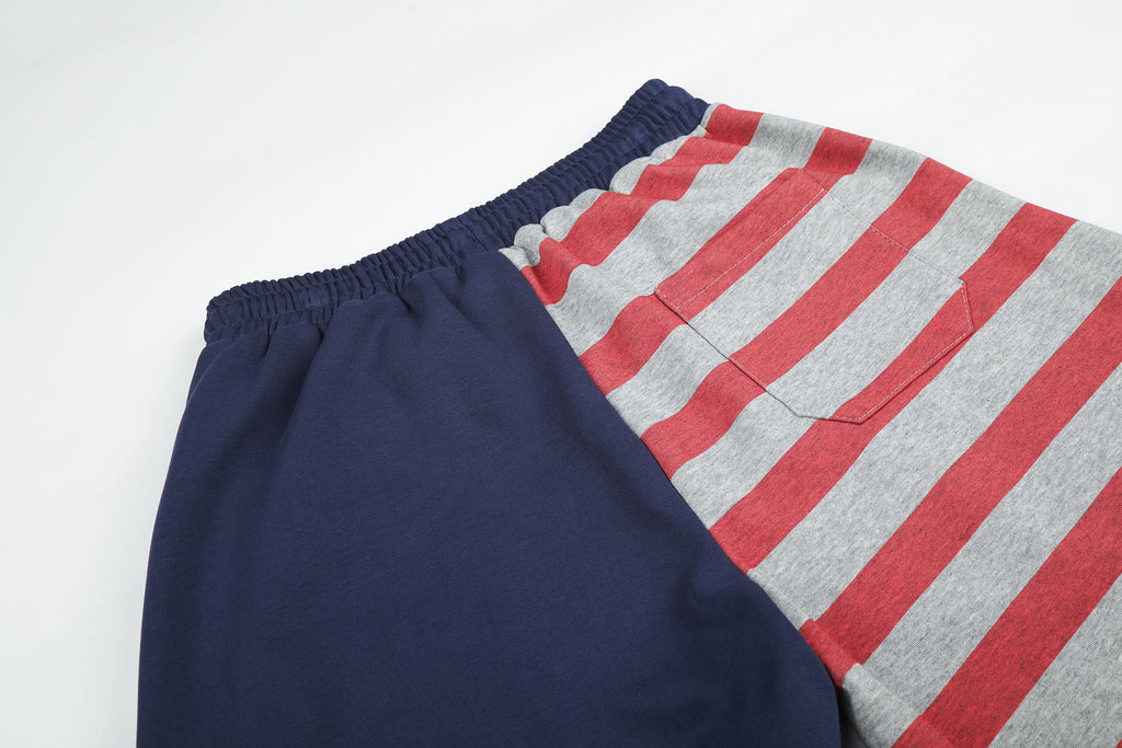 DONOTLOGO Urban Streetwear Collection | Unisex Relaxed Fit Sweatpants | Bold American Flag Motif & Star Pattern with Soft Cotton Blend Fabric
