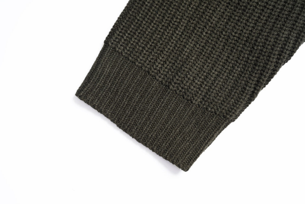 Unisex Knit Sweater with Distressed Letter Embroidery and Chain Details