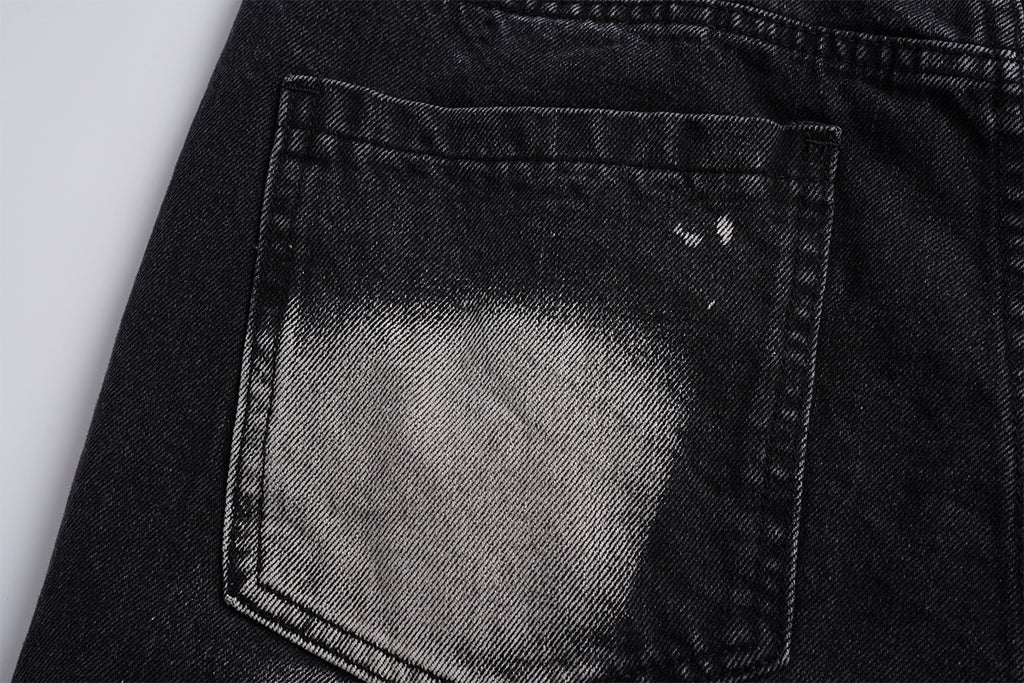 Unisex Letter Print Jeans