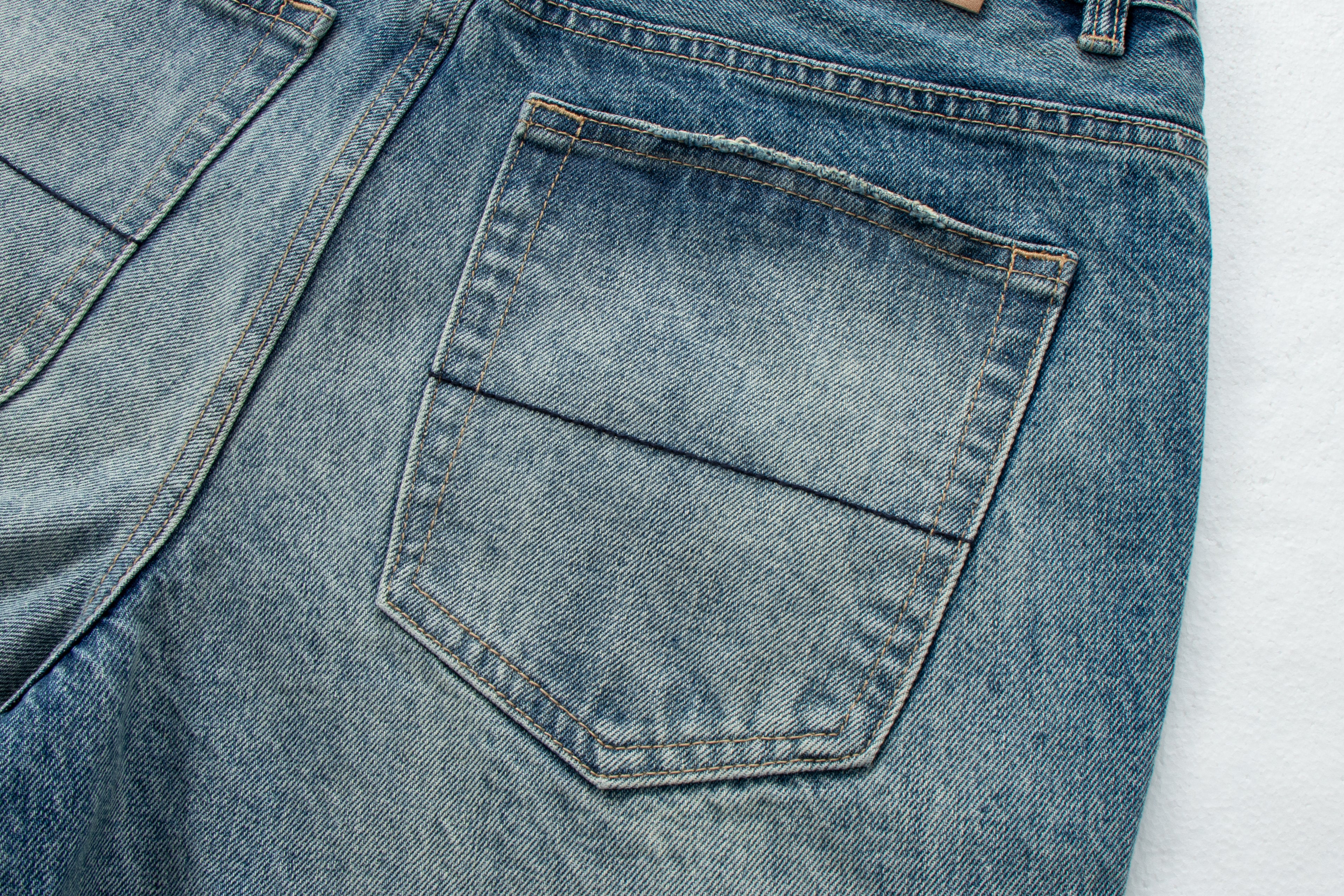 Vintage Washed Ripped Denim Jeans