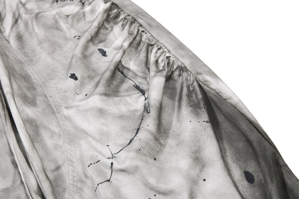 DONOTLOGO Heavy Splatter Gradient Wide-Leg Denim | Unisex Y2K Punk Rock Paint-Splashed Jeans | Vintage Gray High Street Oversized Trousers