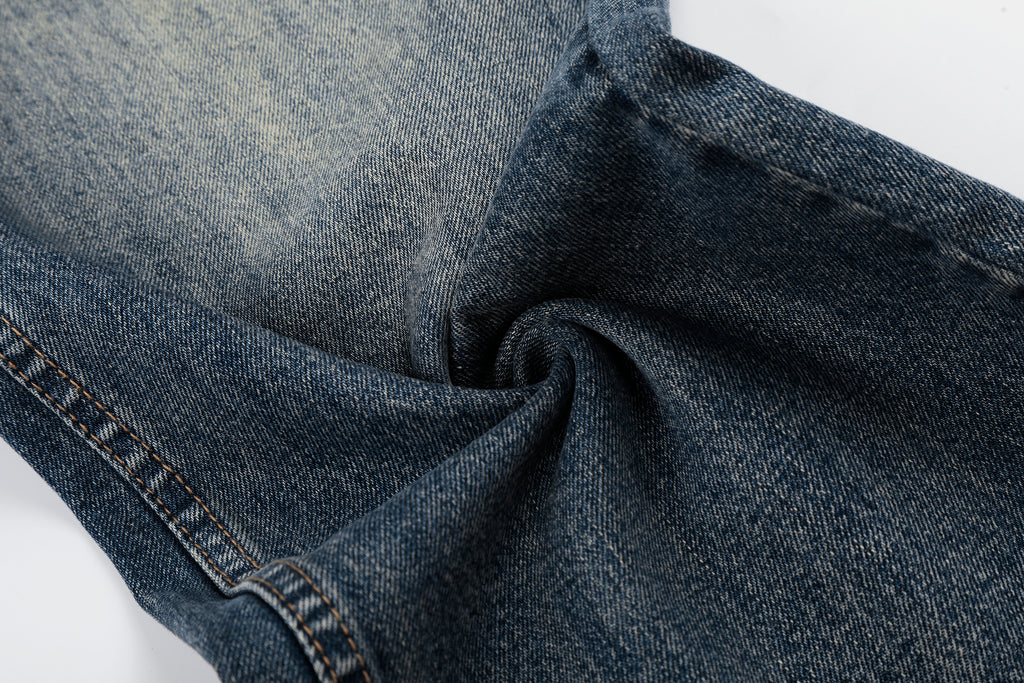 DONOTLOGO Urban Heritage Collection | Unisex Oversized Cat Whisker Ripped Denim | Retro Aesthetic High-Rise Wide-Leg Bottoms with Authentic Fade Detail