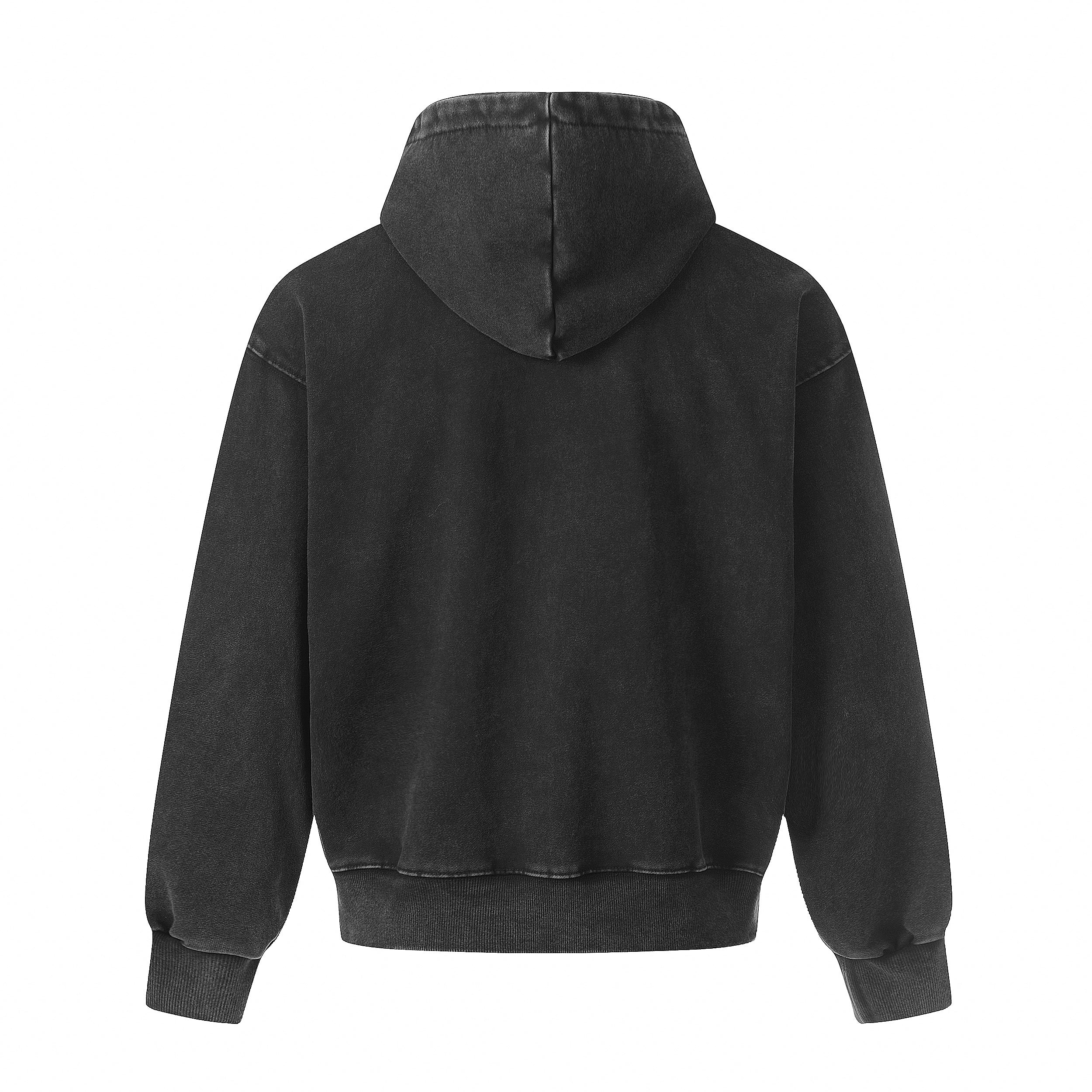 Unisex Lobster Clasp Washed Distressed Hoodie