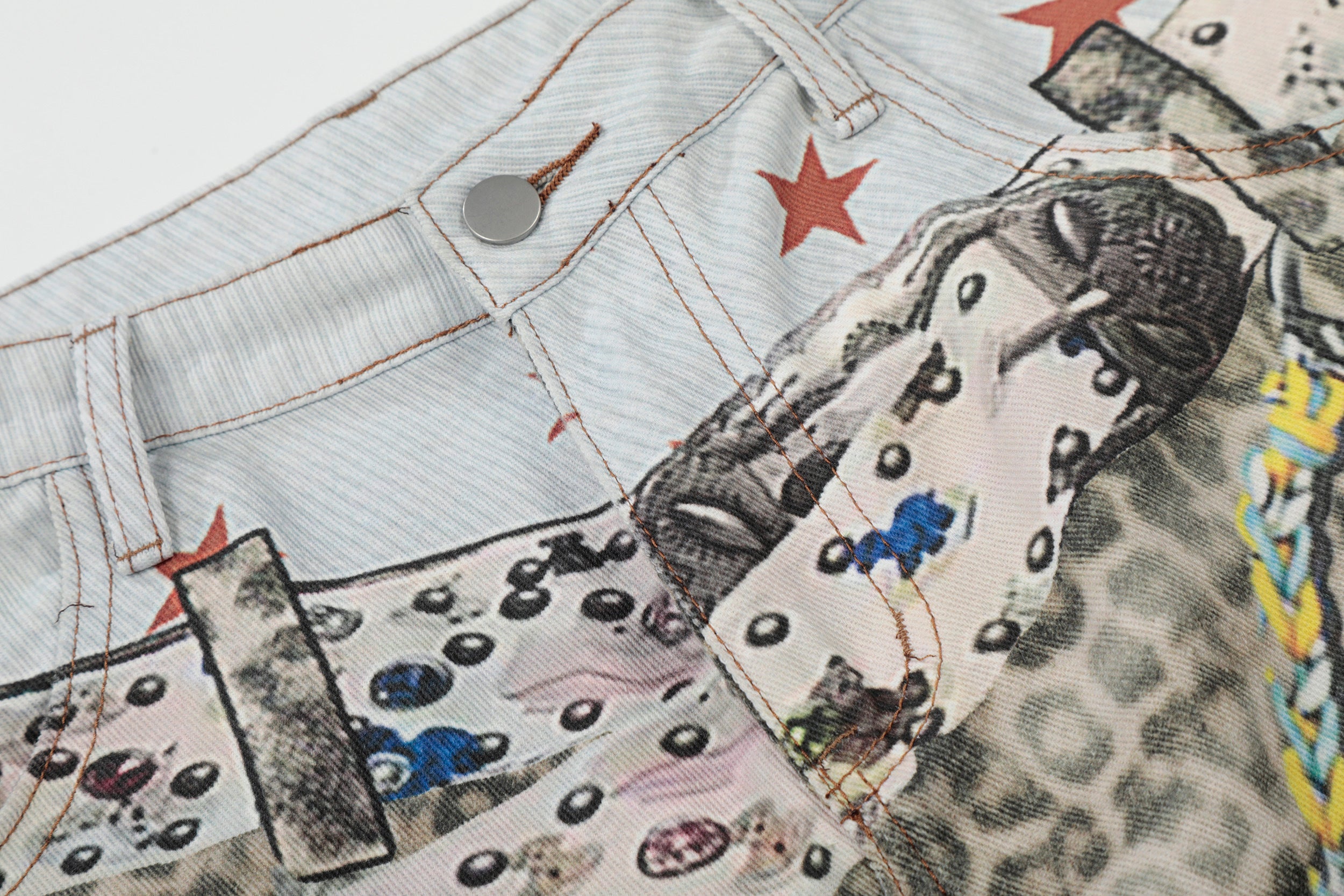 Unisex 3D Printed Straight-Leg Wide-Leg Pants