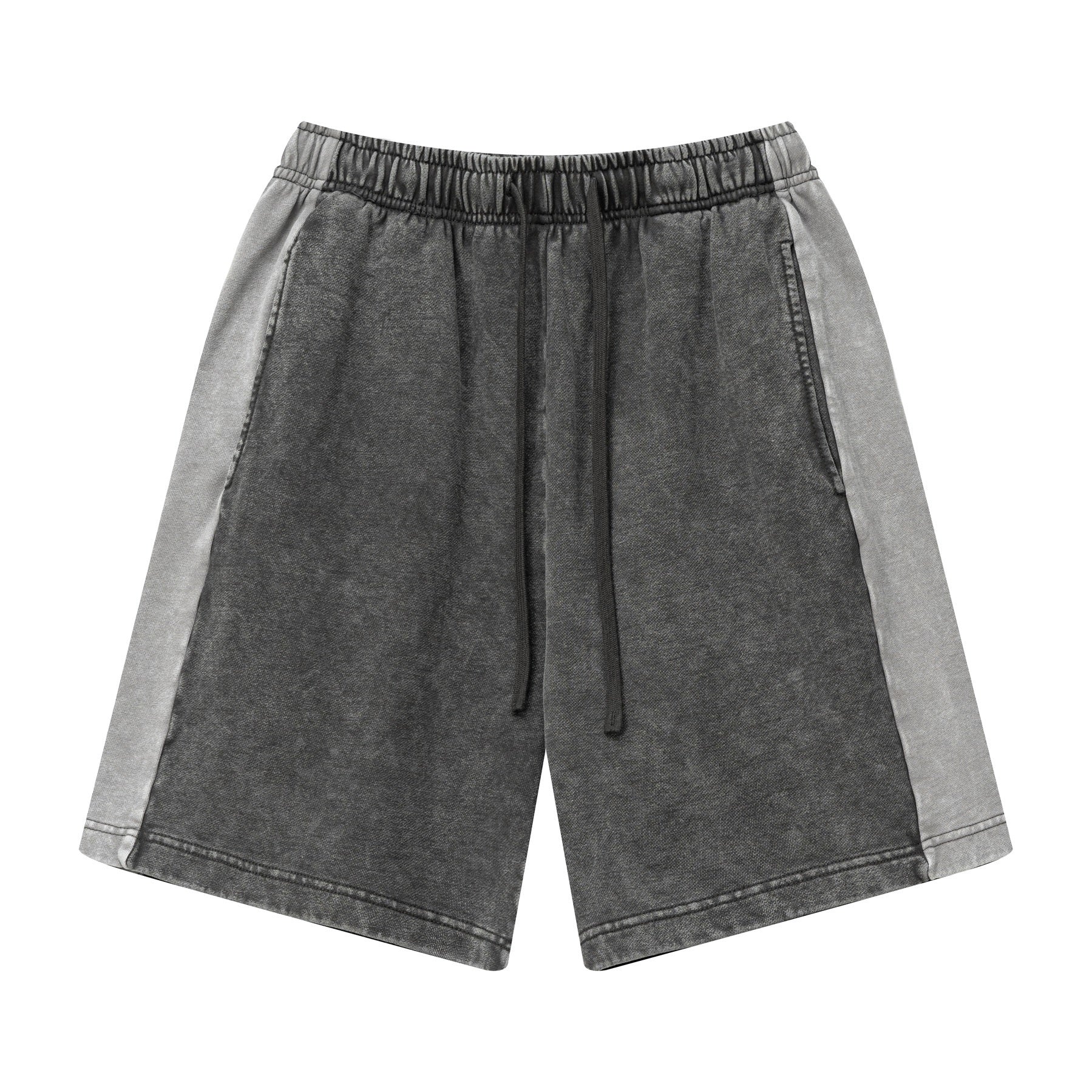 DONOTLOGO Unisex Vintage Colorblock Shorts | Snow-Washed, Side Webbing Detail | Loose Fit Summer Streetwear, 3 Colors