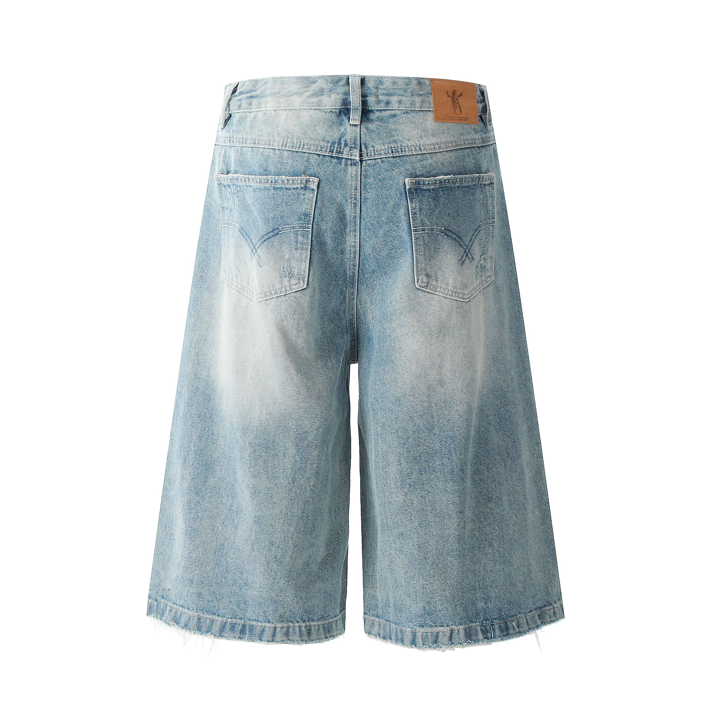 DONOTLOGO Urban Heritage Collection | Unisex Oversized Cropped Denim | Retro Aesthetic High-Rise Wide-Leg Bottoms with Authentic Fade Detail