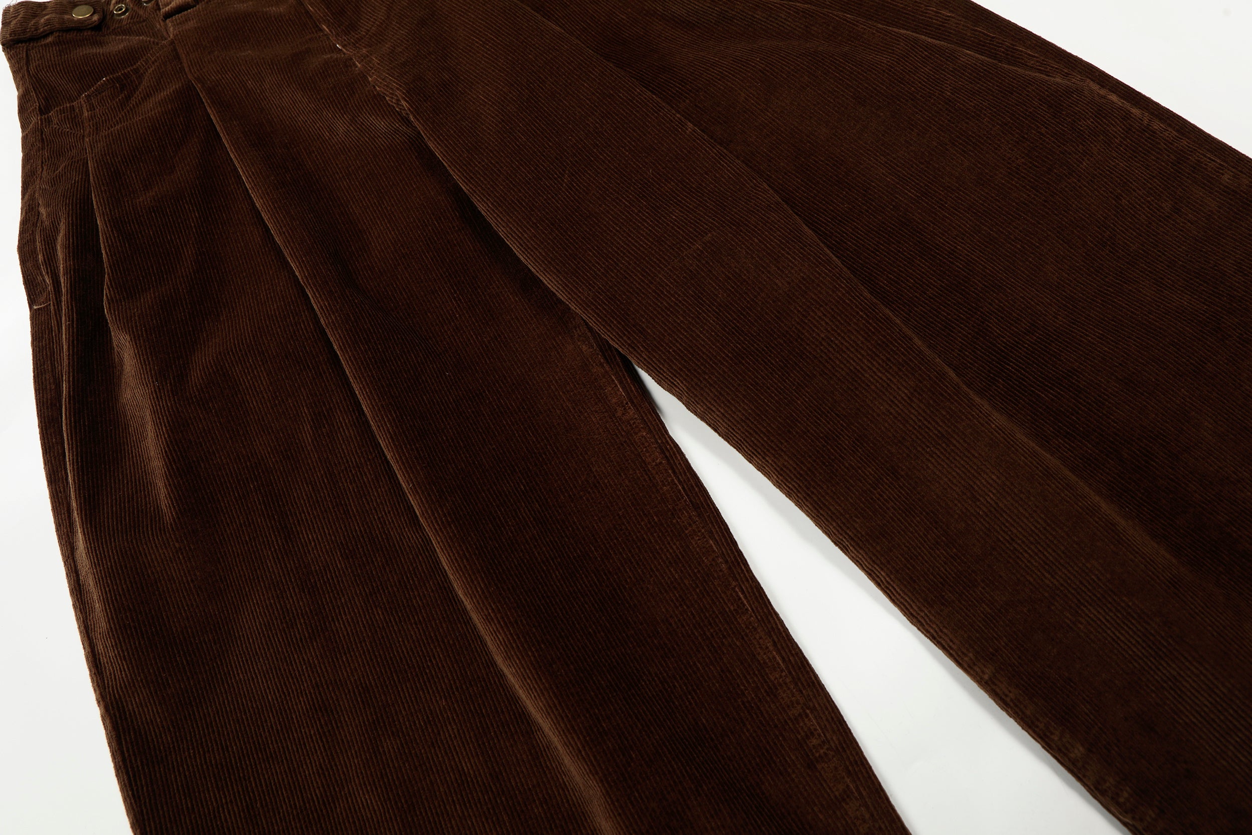 Unisex Vintage Washed Wide-Leg Pleated Pants