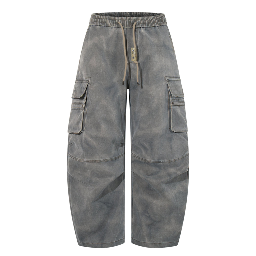 Unisex Vintage Distressed Wrinkled Edgy Denim Jeans