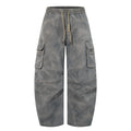 Unisex Vintage Distressed Wrinkled Edgy Denim Jeans