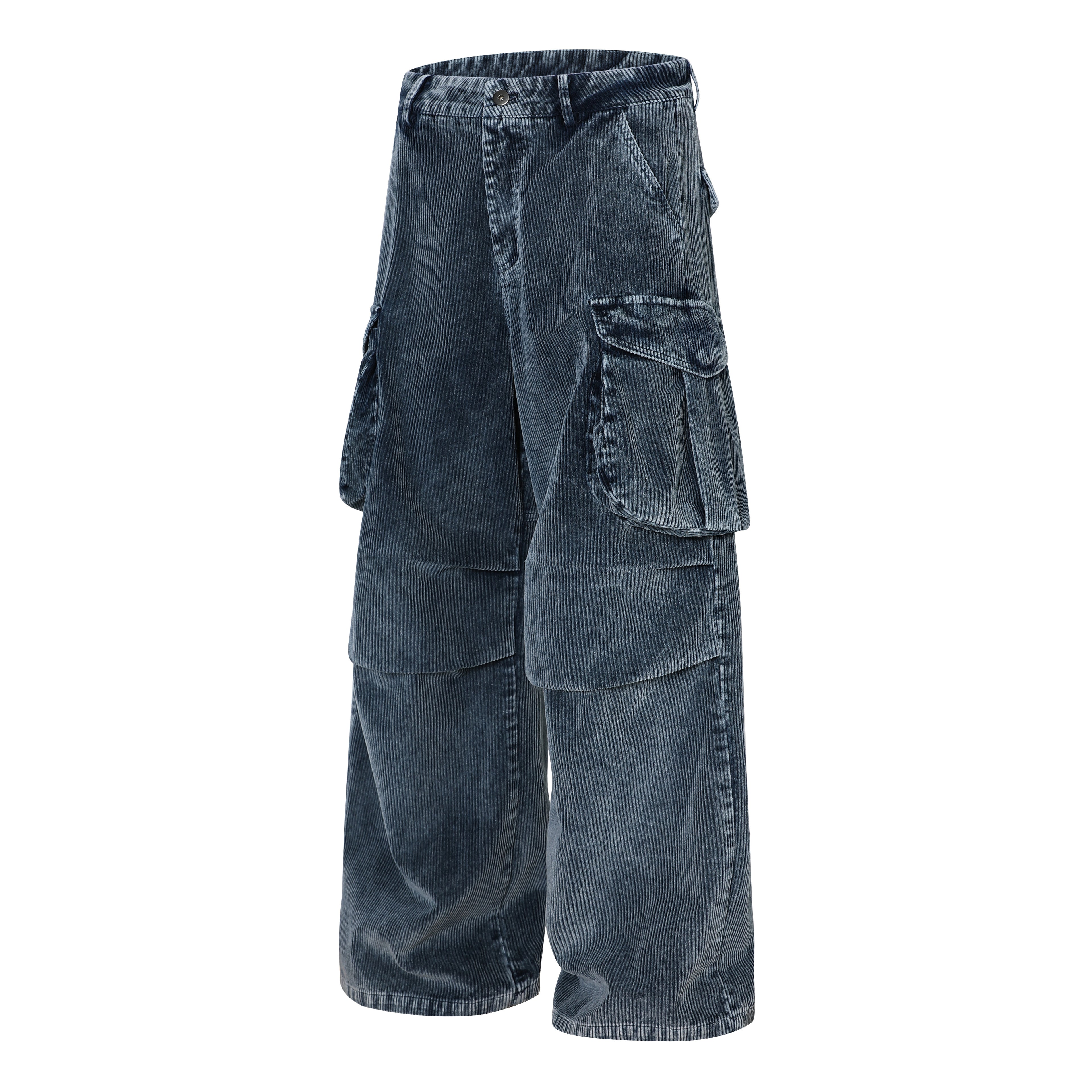 Unisex Thickened Denim Jeans with Large Pockets