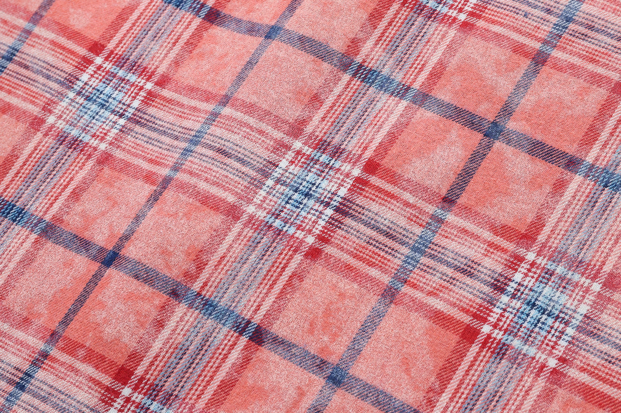 DONOTLOGO Unfailing Retro Grid Shirt | Unisex Oversized Summer Streetwear | Acid Wash Red Tartan Top