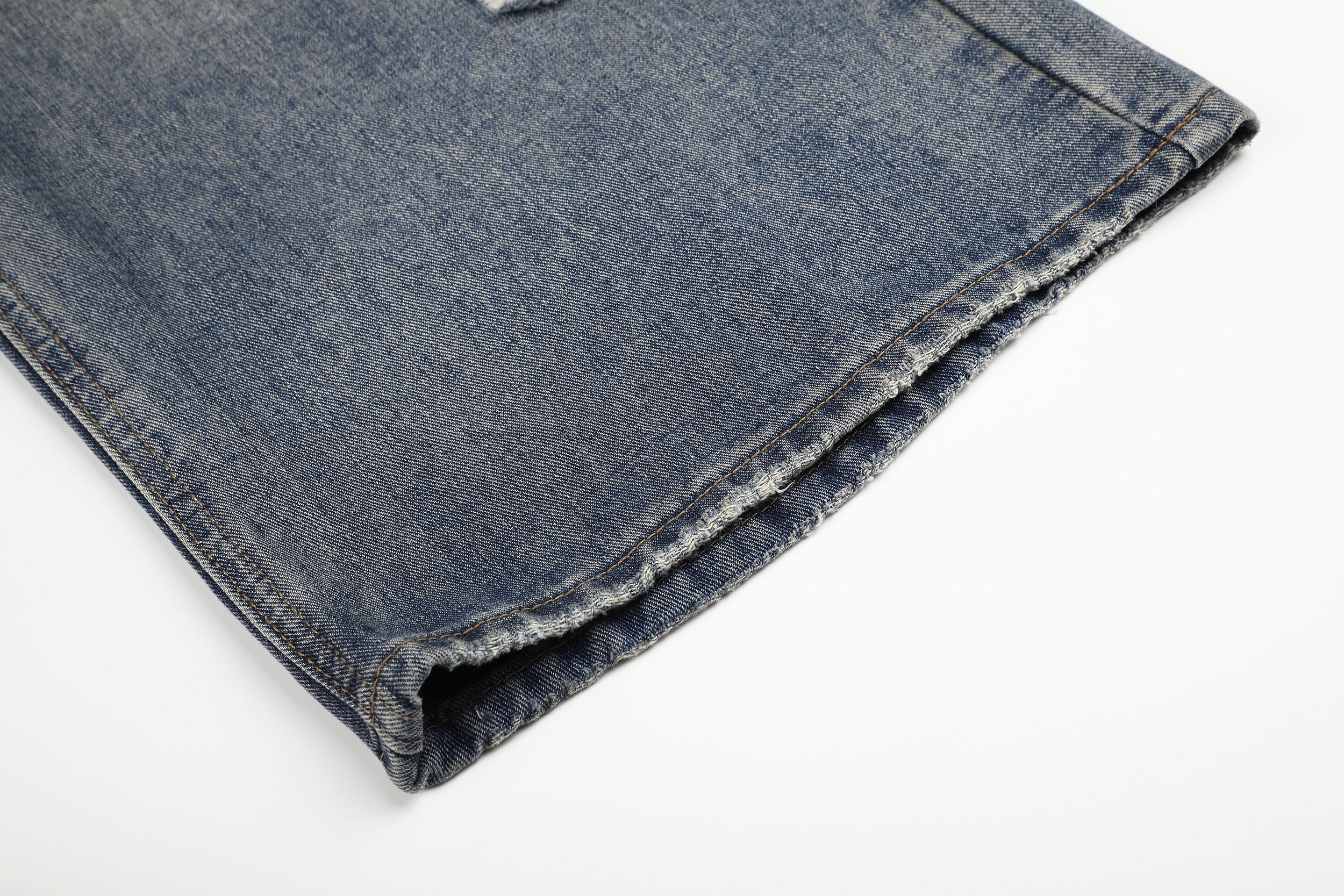 DONOTLOGO Urban Edge Collection | Unisex Relaxed Fit Denim Jeans | Bold Cat Whisker Seaming & Faded Wash Finish with Classic Cotton Denim Fabric