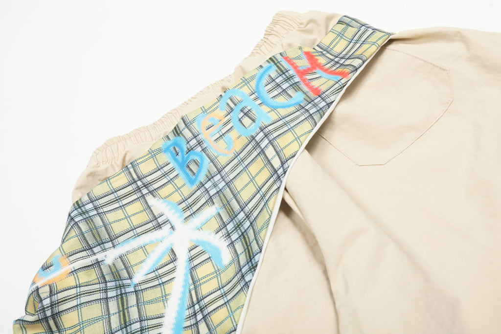 DONOTLOGO Urban Streetwear Collection | Unisex Relaxed Silhouette Cargo Pants | Bold Plaid & Graffiti Motif & Soft Cotton Blend Fabric