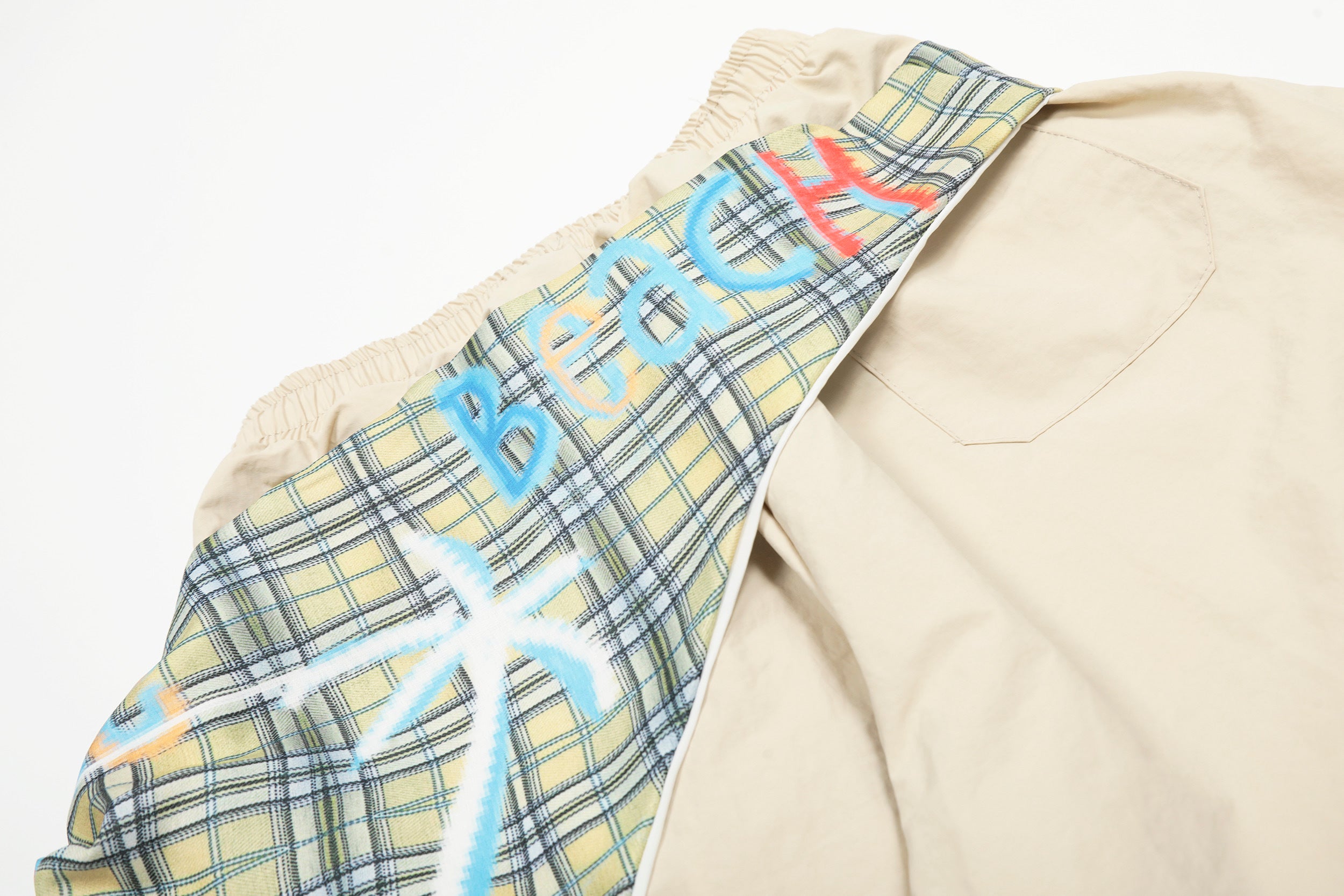 DONOTLOGO Urban Streetwear Collection | Unisex Relaxed Silhouette Cargo Pants | Bold Plaid & Graffiti Motif & Soft Cotton Blend Fabric