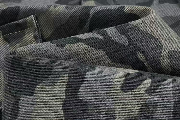 DONOTLOGO Heavy Distressed Camo Cargo Pants | Unisex Y2K Oversized 3/4 Length Trousers | Vintage Military High Street Baggy Shorts