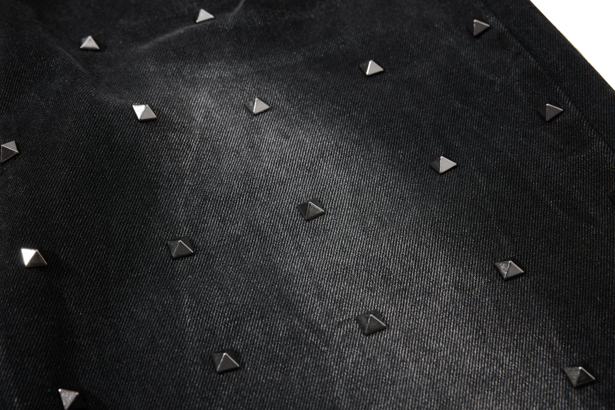 DONOTLOGO Heavy Studded Wide-Leg Denim | Unisex Y2K Punk Rock Rivet Jeans | Vintage Black High Street Oversized Trousers