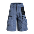 DONOTLOGO Oversized Patchwork Utility Jean Shorts | Men's & Women's Wide Leg Cargo Capris | Retro Streetwear Baggy Denim Shorts