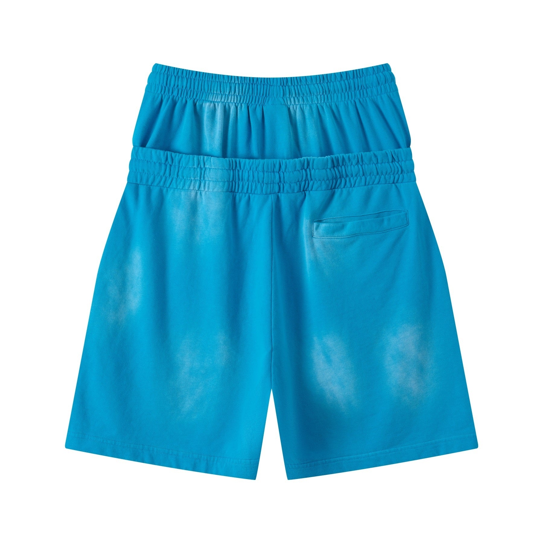 DONOTLOGO Unisex Double Waist Shorts | Snow Washed, Distressed | Drawstring Elastic High-Waist, Loose Fit