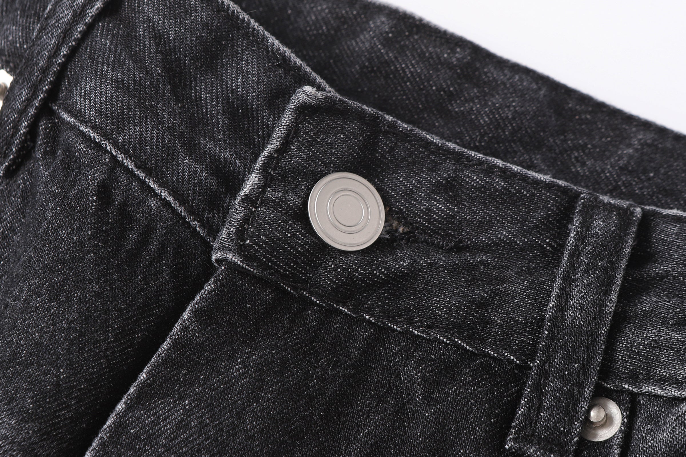 DONOTLOGO Deconstructed Black Baggy Denim Pants | Unisex Y2K Wide Leg Trousers with Bold Metal Studs | High Street Relaxed Fit Bottoms