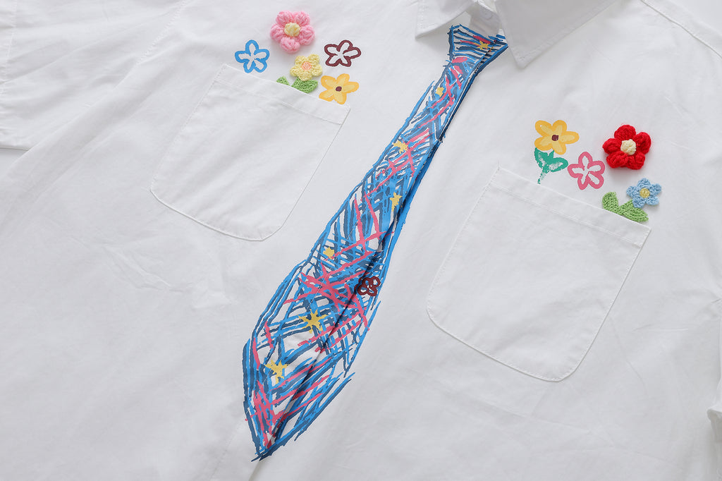 Unisex Floral Embroidered Tee