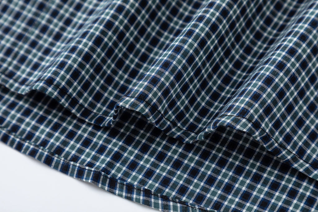 DONOTLOGO Unisex Plaid Shirt & Contrast Tie Set | Loose Fit, Vintage Preppy | Summer Essential