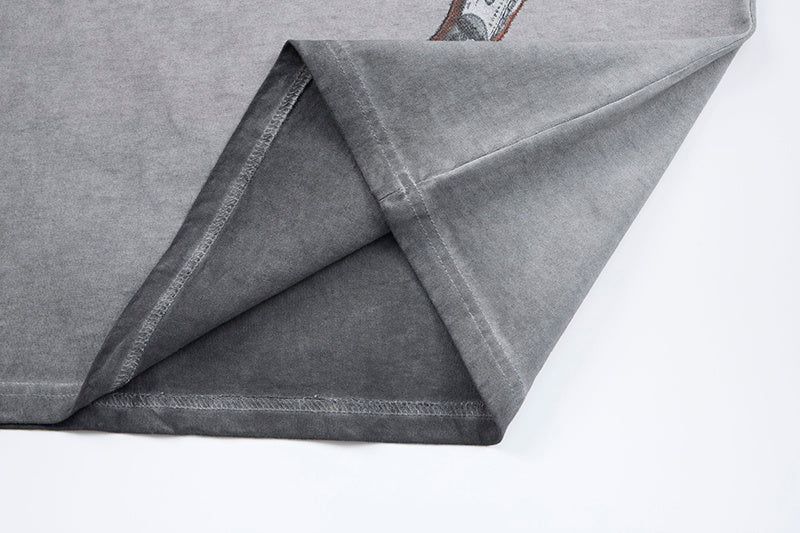 DONOTLOGO Deconstructed "MONEY" Graphic Tee - Unisex Vintage Washed Graphic T-Shirt - Edgy Streetwear Aesthetic Oversized Top