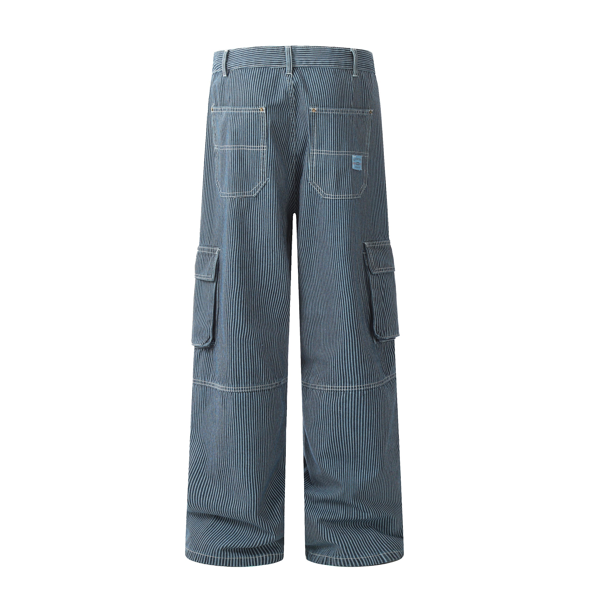 Unisex Striped Denim Jeans