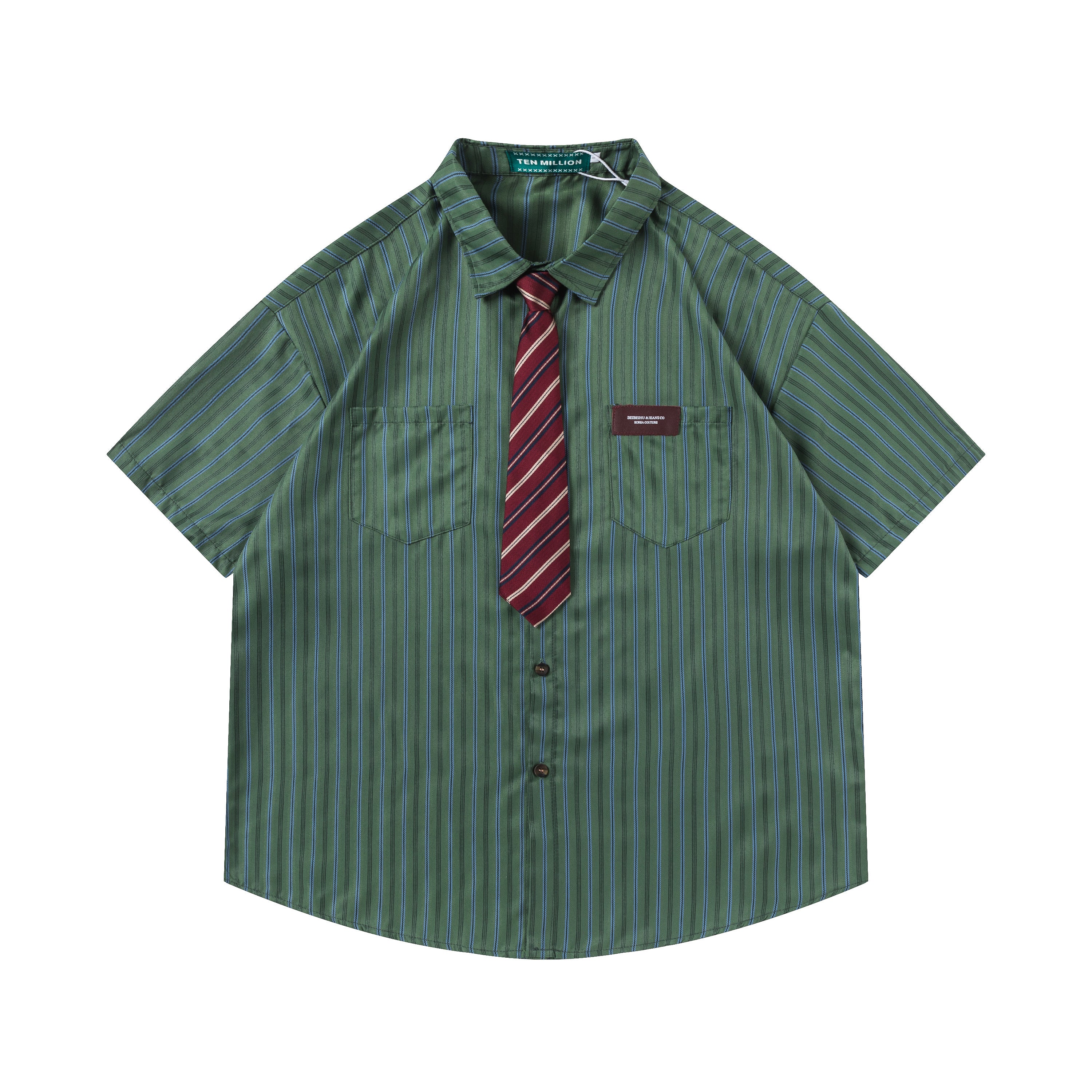 Unisex Retro Tie-Accent Tee