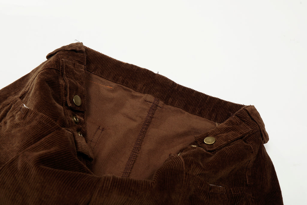 Unisex Vintage Washed Wide-Leg Pleated Pants