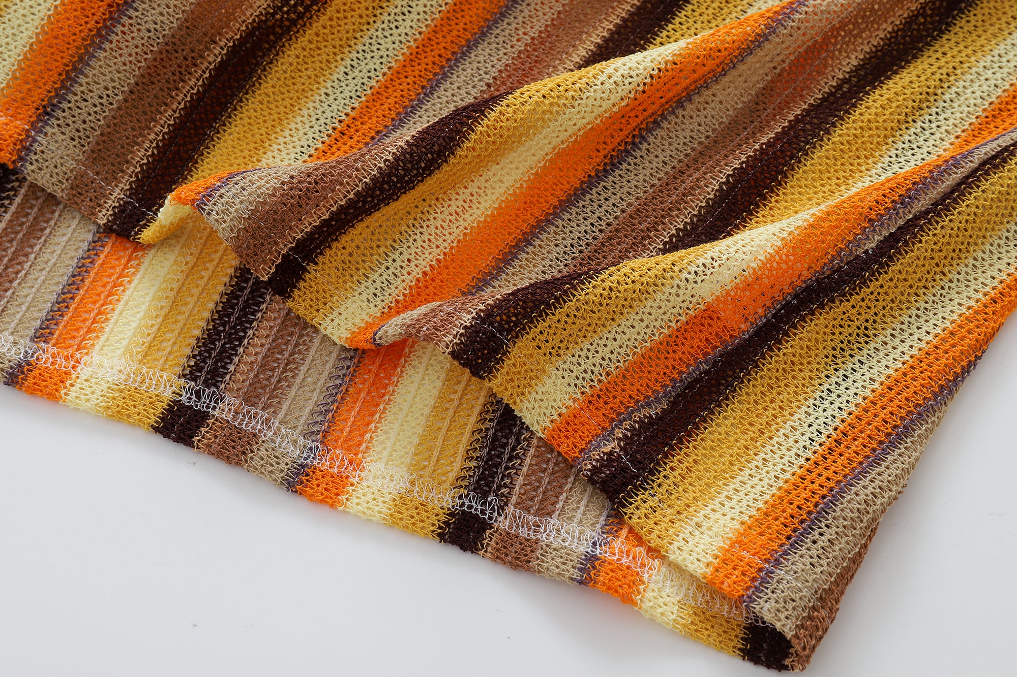 DONOTLOGO 70s Vibe Striped Knit Shirt | Unisex Y2K Cuban Collar Top with Zigzag Print | High Street Relaxed Fit Summer Blouse