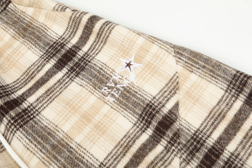 DONOTLOGO Unisex Vintage Plaid Wide-Leg Pants | Curved Fit, Drawstring Waist | Embroidered Detail | Casual Streetwear Must-Have