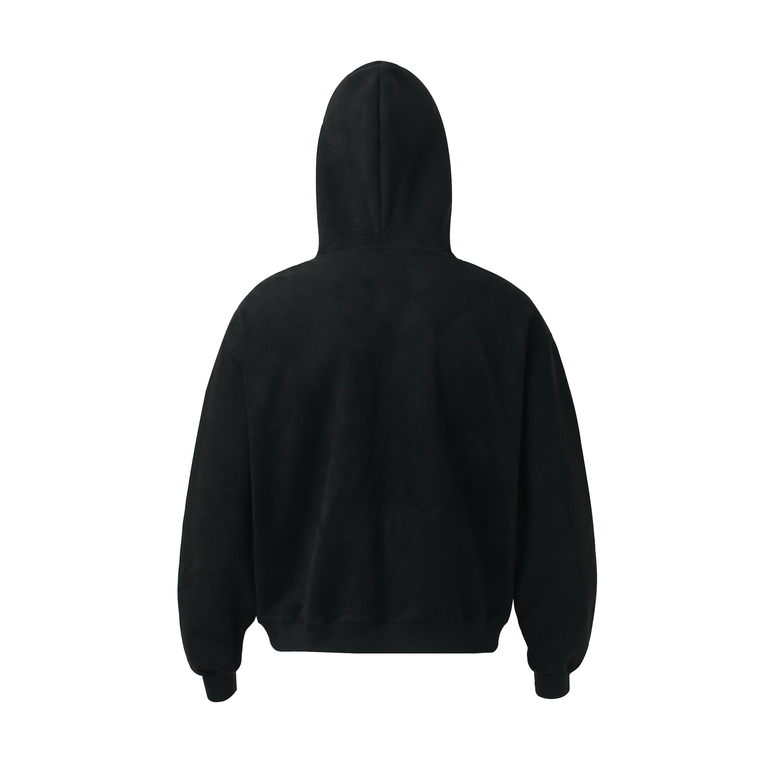 Unisex Double-Pocket Patchwork Zip-Up Hoodie with Dense Embroidery