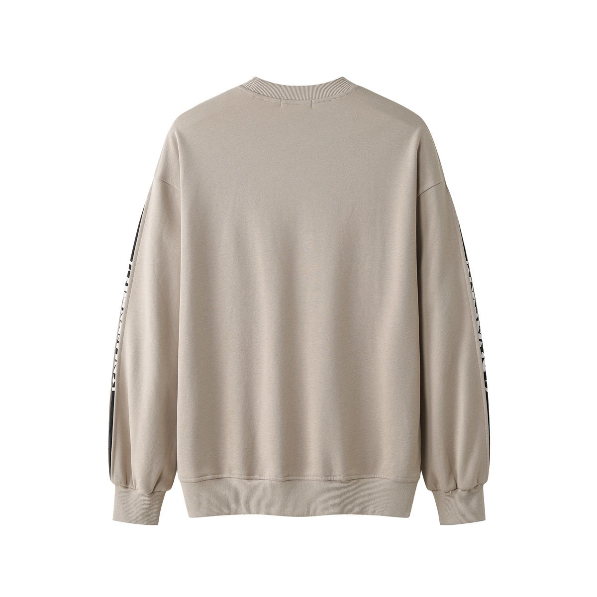 Unisex Street-Style Crewneck Pullover with Cracked Letter Print