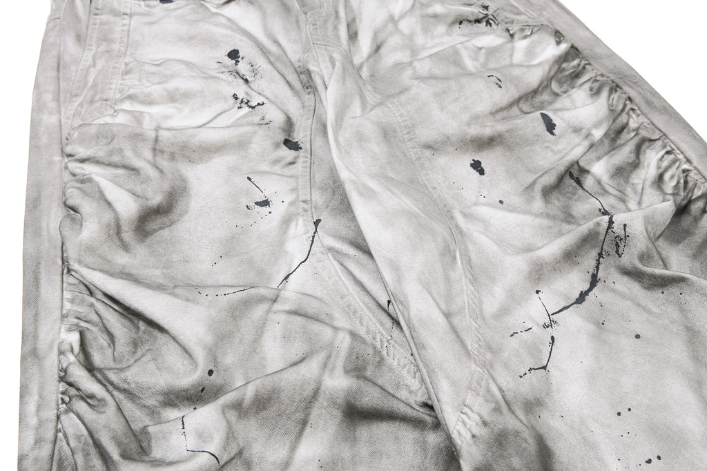DONOTLOGO Heavy Splatter Gradient Wide-Leg Denim | Unisex Y2K Punk Rock Paint-Splashed Jeans | Vintage Gray High Street Oversized Trousers