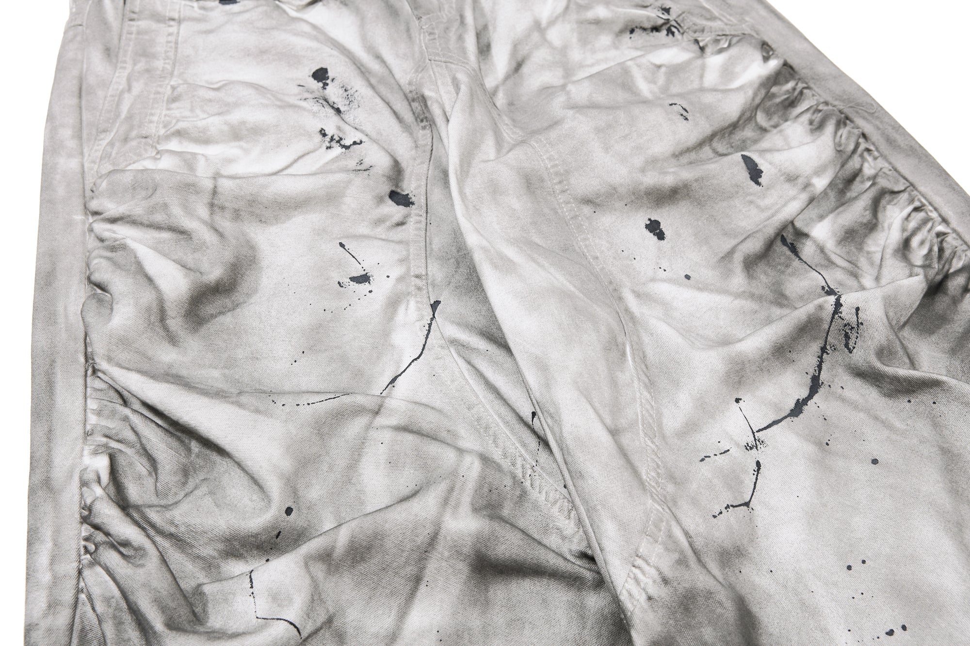 DONOTLOGO Heavy Splatter Gradient Wide-Leg Denim | Unisex Y2K Punk Rock Paint-Splashed Jeans | Vintage Gray High Street Oversized Trousers
