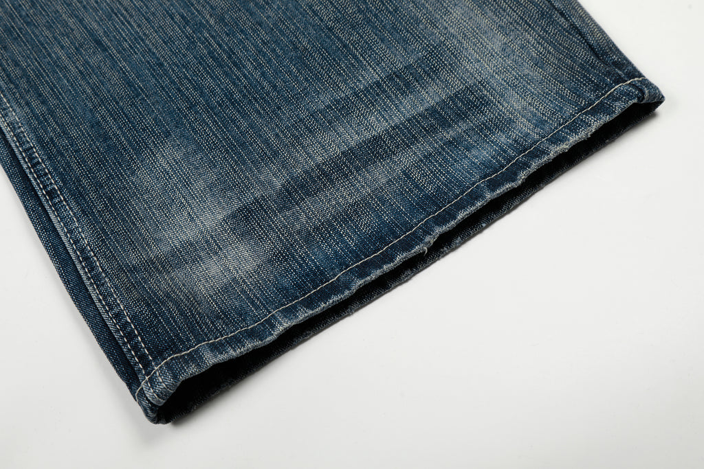 DONOTLOGO Urban Heritage Collection | Unisex Oversized Washed Denim | Retro Aesthetic High-Rise Wide-Leg Bottoms with Authentic Cat Whisker & Bamboo Detail