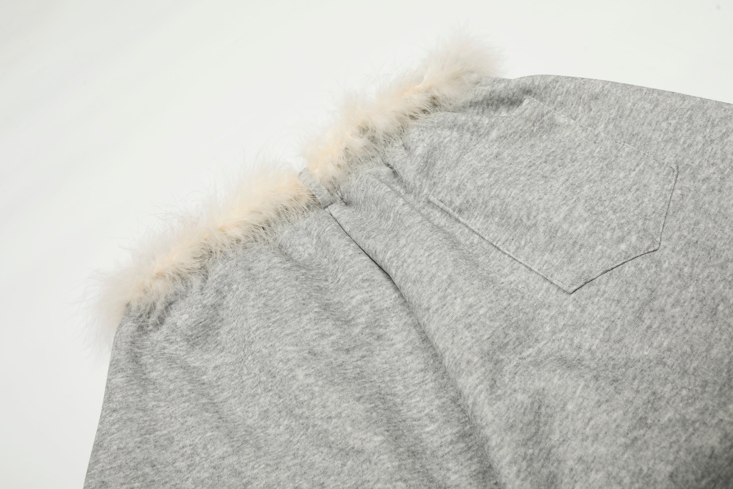 DONOTLOGO Urban Streetwear Collection | Unisex Relaxed Silhouette Sweatpants | Bold Faux Fur Motif & Soft Cotton Knit Fabric