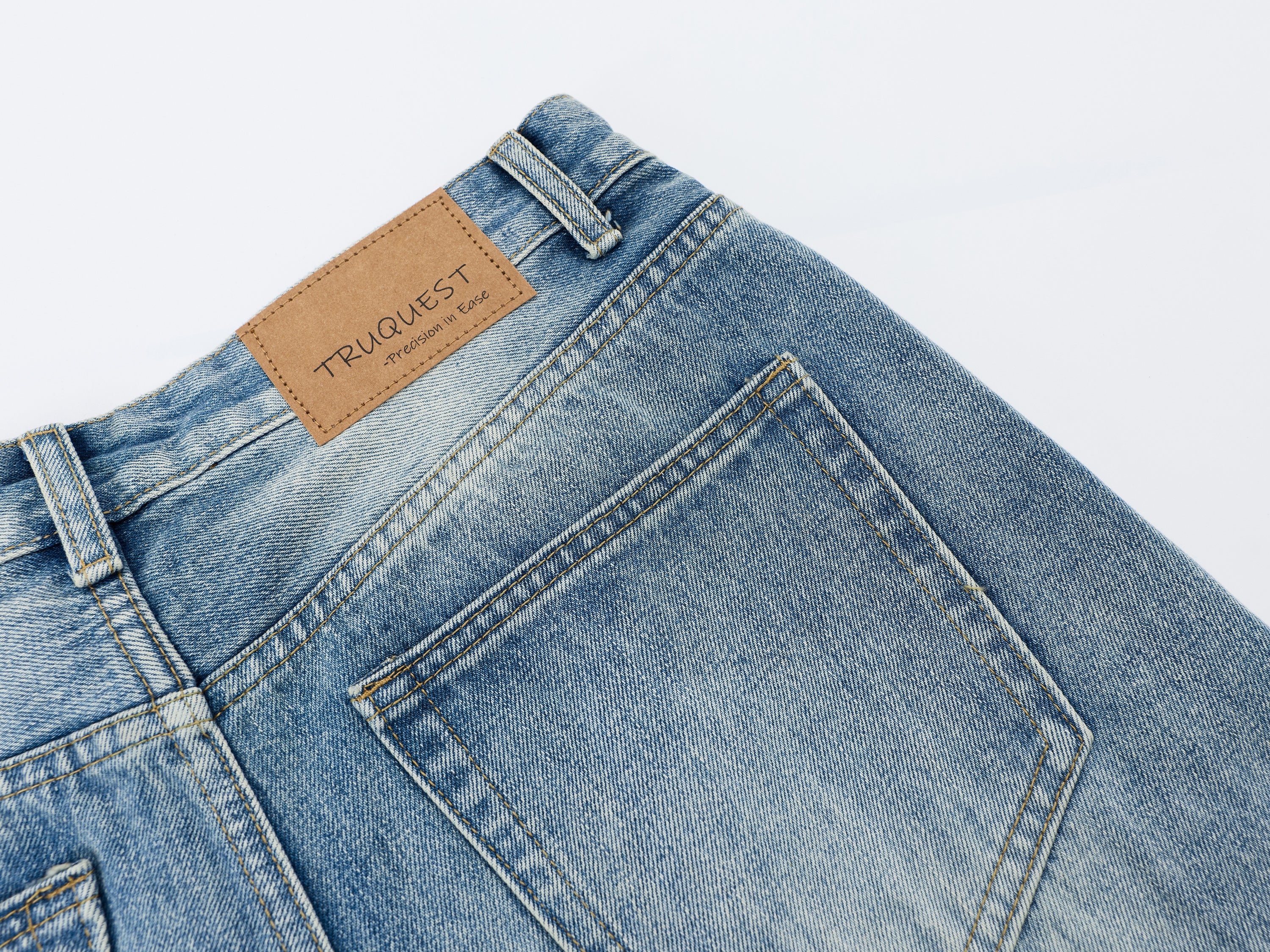 DONOTLOGO Oversized Light Wash Denim Jeans - Unisex Baggy Trousers with Distressed Whisker Effect - Edgy Streetwear Bottom with Wide Leg Silhouette & Raw Hem