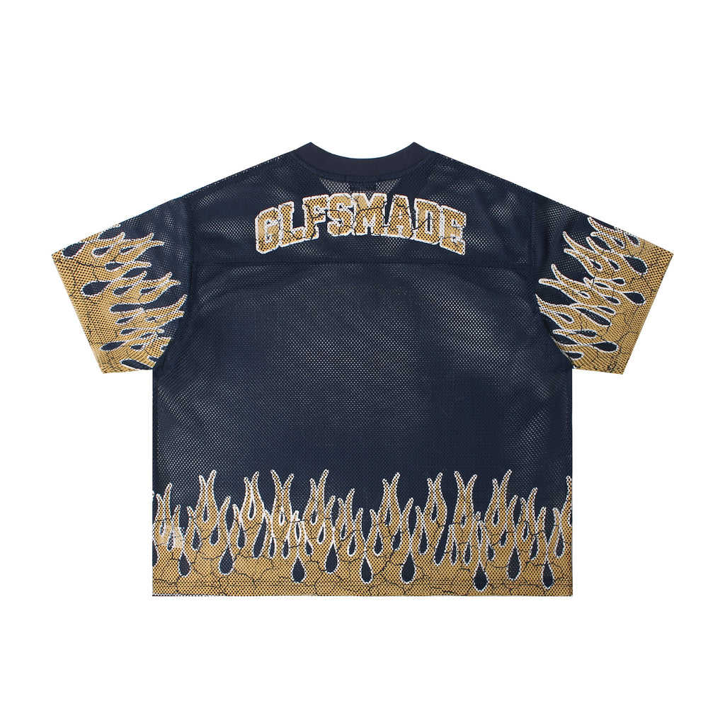 Unisex Flame-Pattern Breathable Tee
