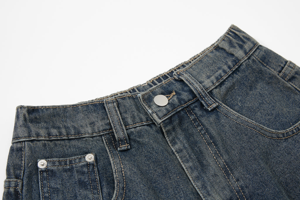 DONOTLOGO Y2K Streetwear Aesthetic | Unisex Baggy Cargo Denim Trousers | Heavy Wash & Oversized Silhouette with Urban Vibe