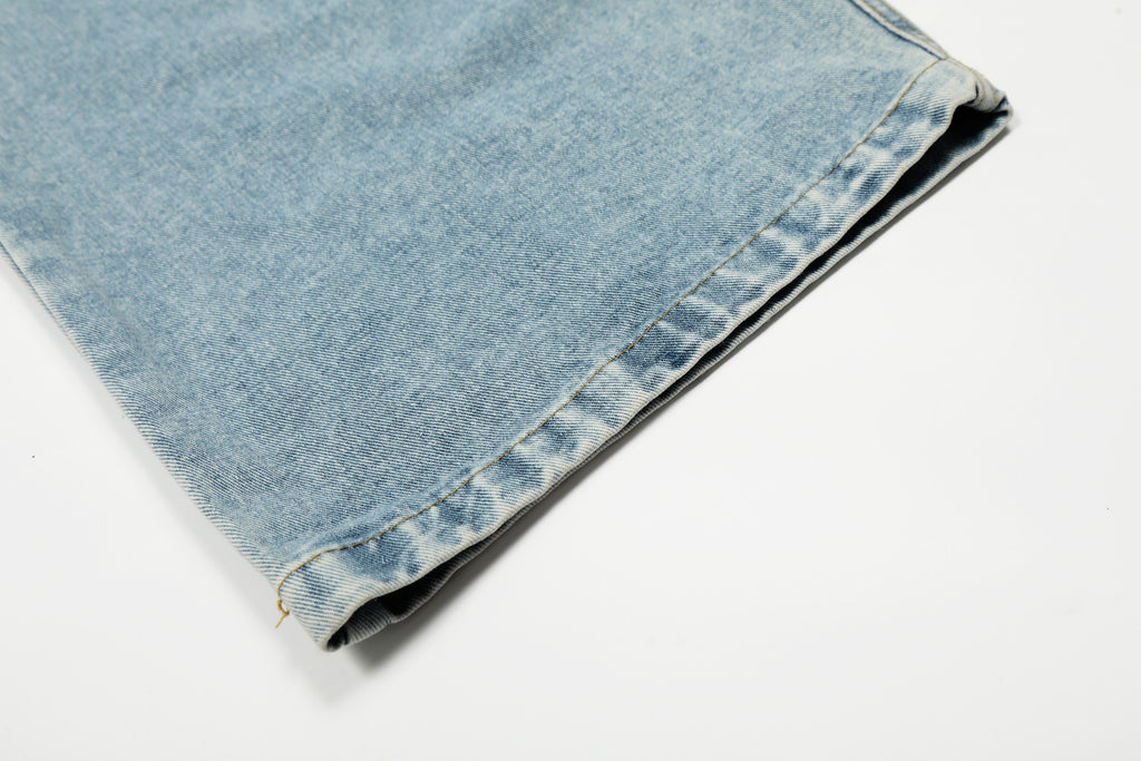 DONOTLOGO Urban Streetwear Collection | Unisex Relaxed Silhouette Jeans | Bold Number & Star Motif & Soft Denim Fabric