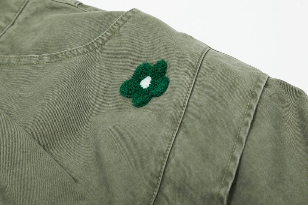 Unisex Multi-Pocket Floral Embroidered Cargo Pants