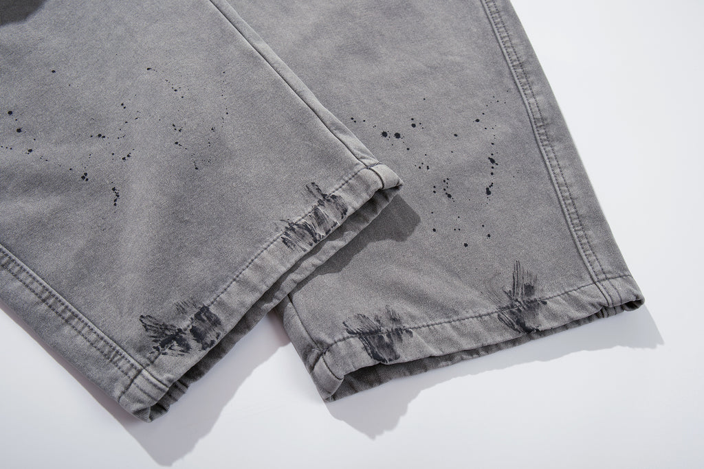 Unisex Premium Washed Distressed Patchwork Vintage Denim Jeans
