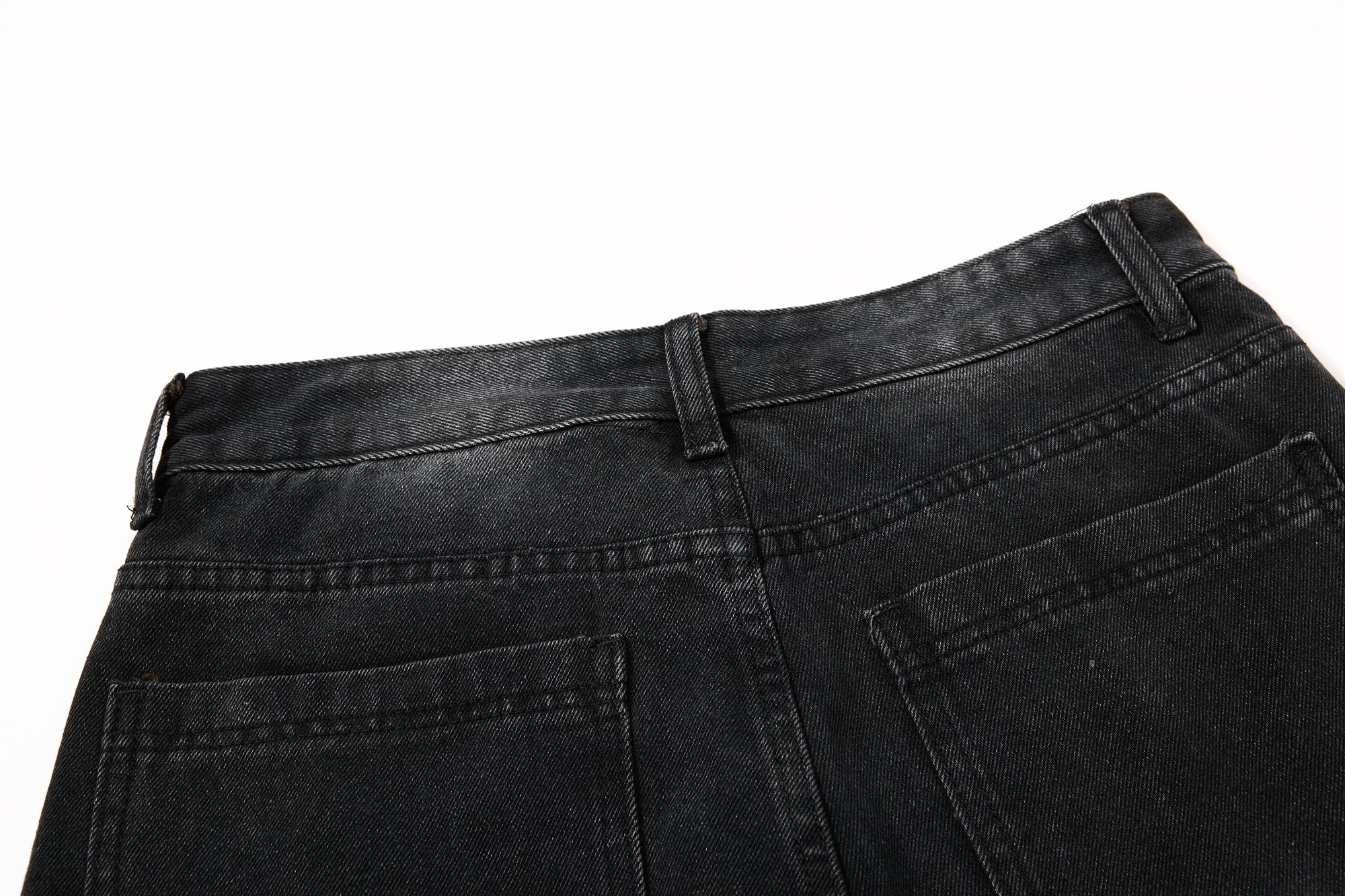 DONOTLOGO Heavy Studded Wide-Leg Denim | Unisex Y2K Punk Rock Rivet Jeans | Vintage Black High Street Oversized Trousers