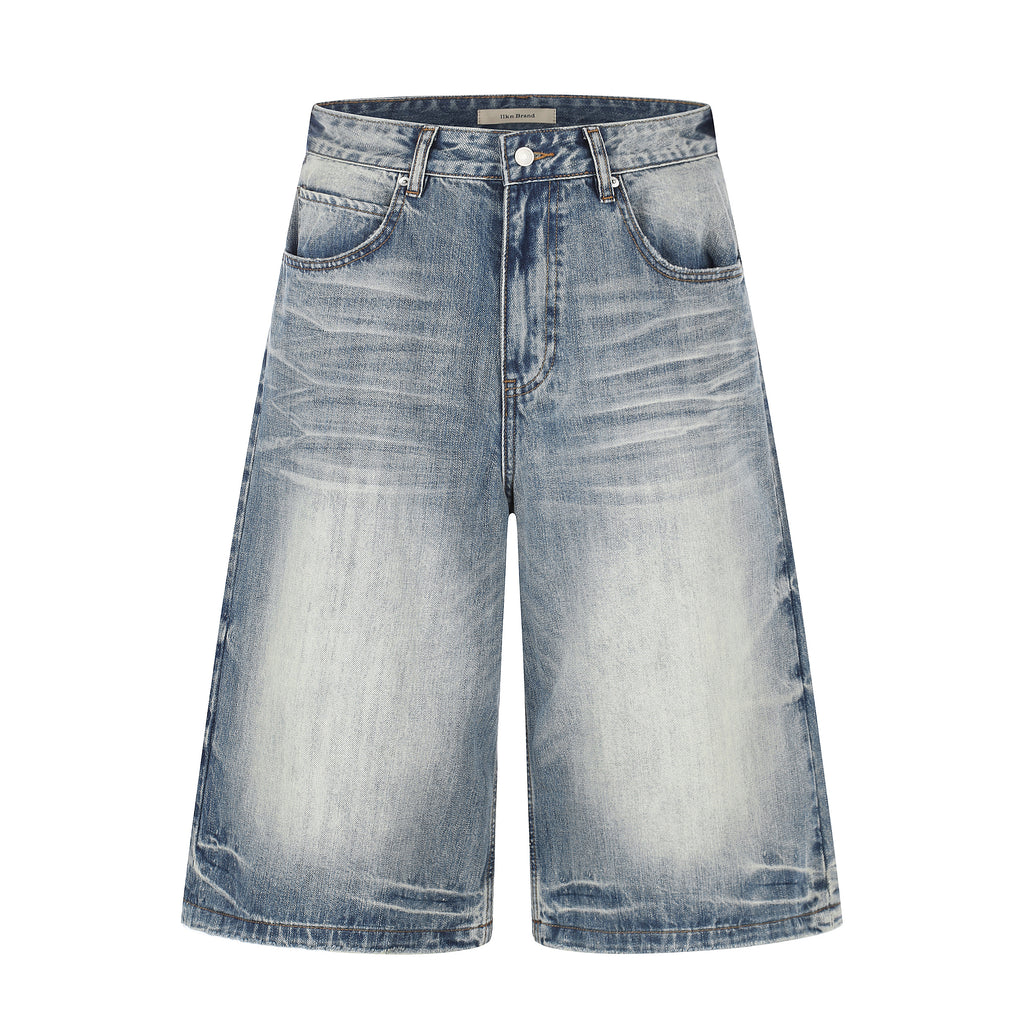DONOTLOGO Urban Heritage Collection | Unisex Oversized Cropped Denim | Retro Aesthetic High-Rise Wide-Leg Bottoms with Authentic Fade Detail