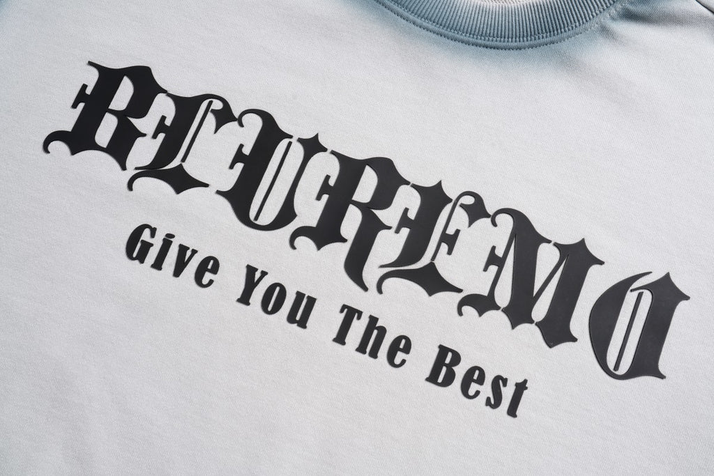 Unisex Ombre Letter Crewneck Sweatshirt