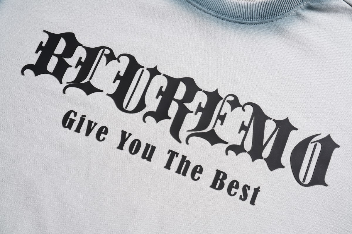 Unisex Ombre Letter Crewneck Sweatshirt